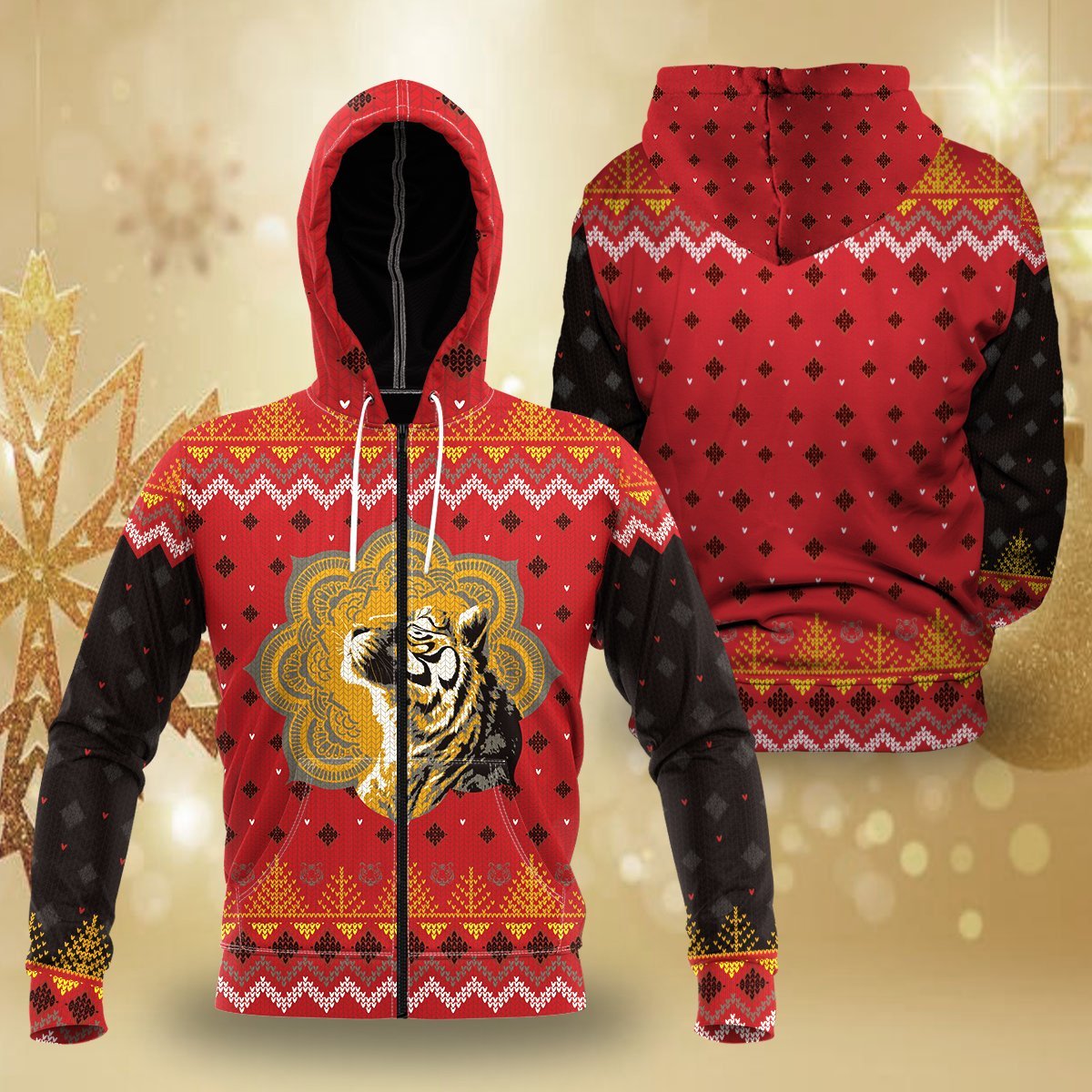 Enlightened Holidays Unisex Zipped Hoodie S Zip