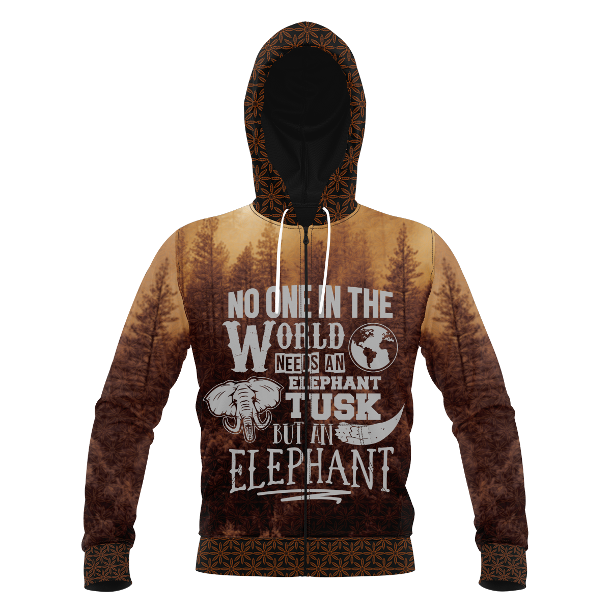 No One Unisex Zipped Hoodie Zip