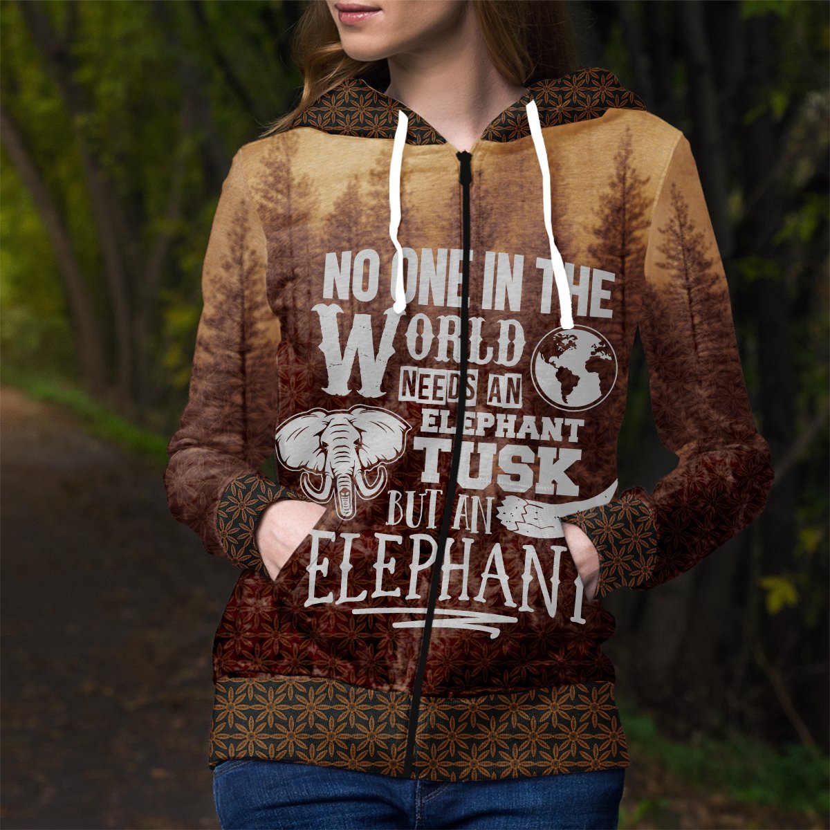 No One Unisex Zipped Hoodie Zip