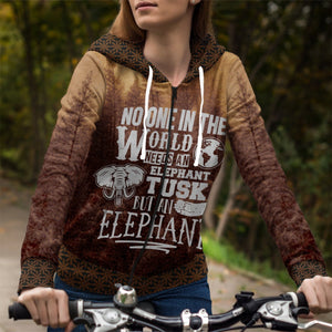 No One Unisex Zipped Hoodie Zip