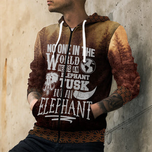No One Unisex Zipped Hoodie Zip