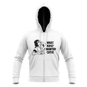 What Kids Cats Unisex Zipped Hoodie Zip