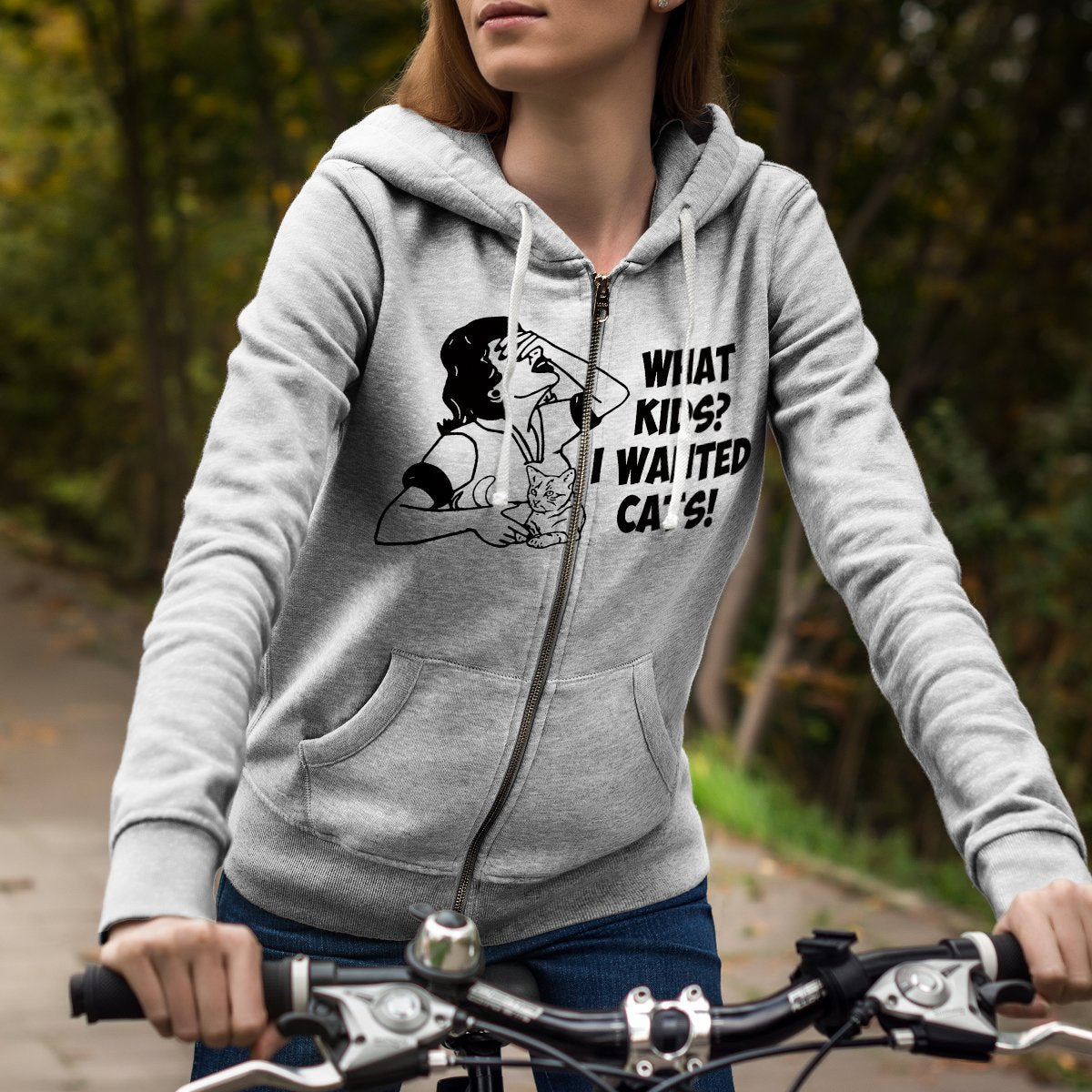 What Kids Cats Unisex Zipped Hoodie Zip
