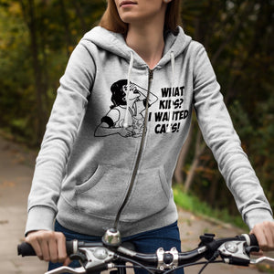 What Kids Cats Unisex Zipped Hoodie Zip