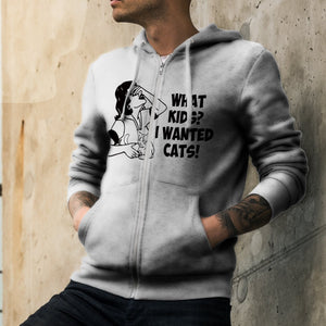 What Kids Cats Unisex Zipped Hoodie Zip