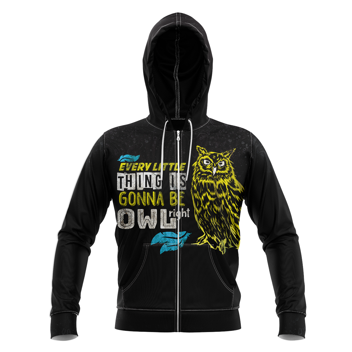 Owlright Unisex Zipped Hoodie Zip
