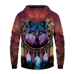 Wolf Dreamcatcher Unisex Zipped Hoodie