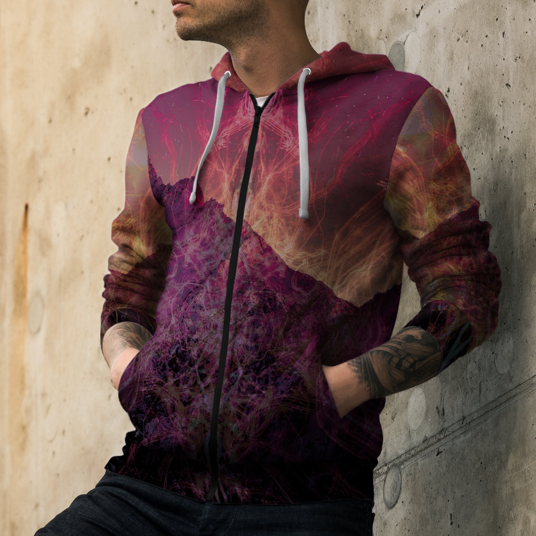 Wolf Dreamcatcher Unisex Zipped Hoodie