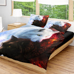 Yin Yang Fire Ice Wolves Bedding Set Beddings