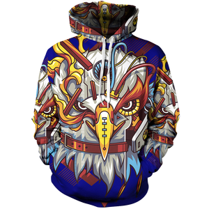 Android Eagle Unisex Pullover Hoodie Blue / M