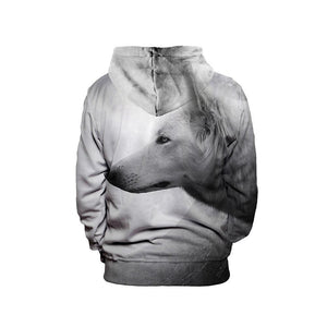 Black White Wolves Unisex Pullover Hoodie