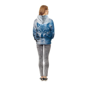 Blue Eyed Wolf Unisex Pullover Hoodie