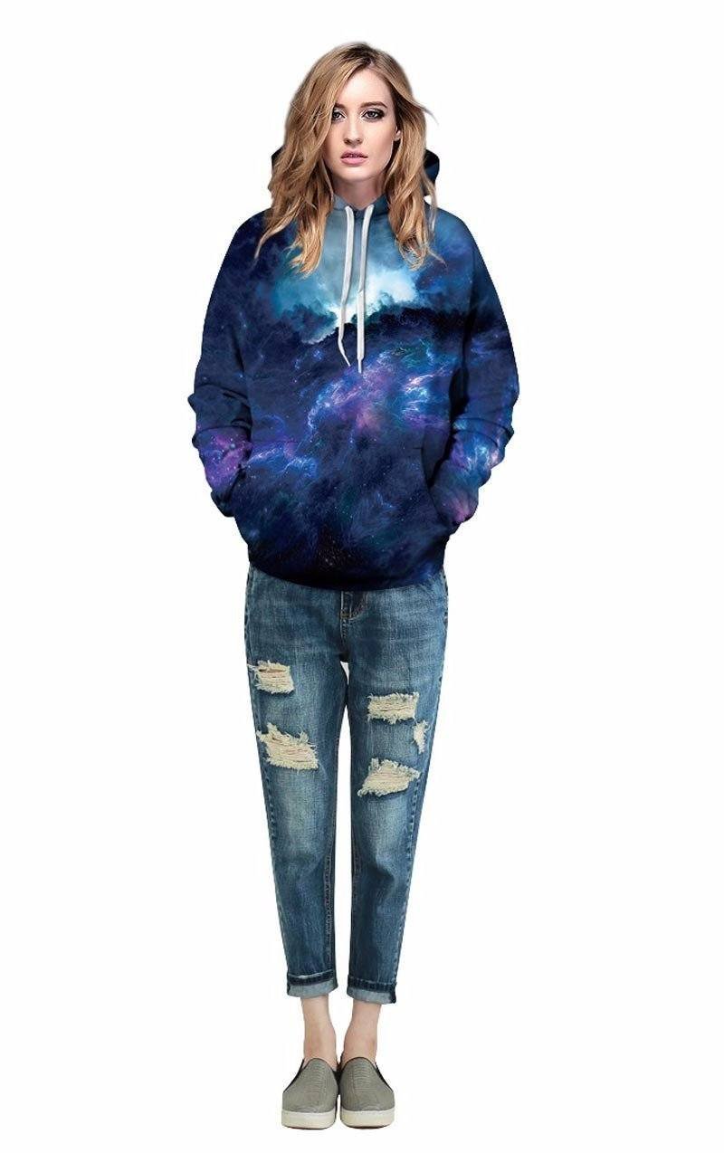 Dark Night Galaxy Unisex Pullover Hoodie