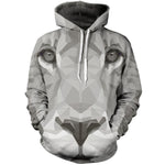 Gray Lion Unisex Pullover Hoodie M