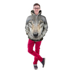 Gray Wolf Unisex Pullover Hoodie