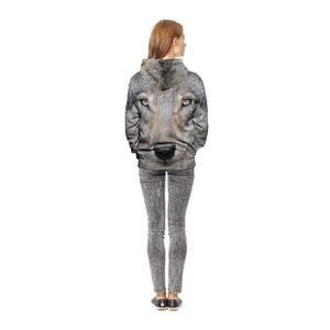 Gray Wolf Unisex Pullover Hoodie