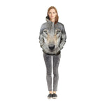 Gray Wolf Unisex Pullover Hoodie