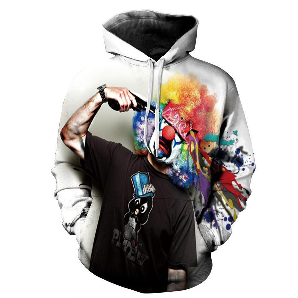 Hip Hop Clown Suicide Unisex Pullover Hoodie M