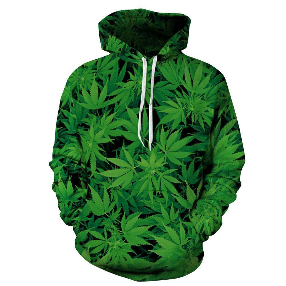 Kush Leaves Unisex Pullover Hoodie M