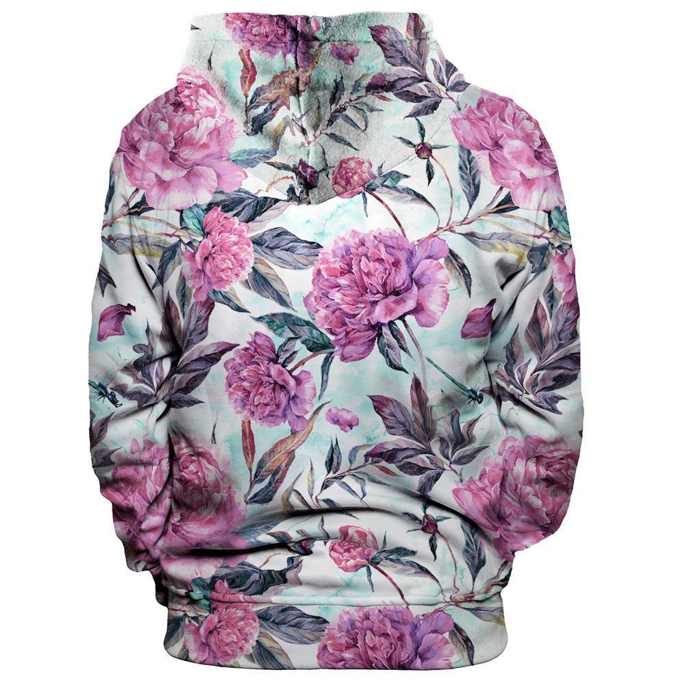 Pink Peonies Unisex Pullover Hoodie