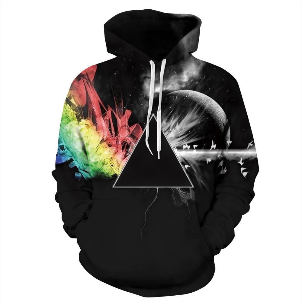 Rainbow Refraction Unisex Pullover Hoodie M