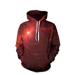 Red Nebula Unisex Pullover Hoodie M