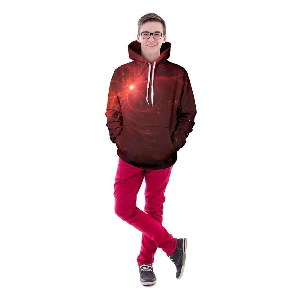 Red Nebula Unisex Pullover Hoodie