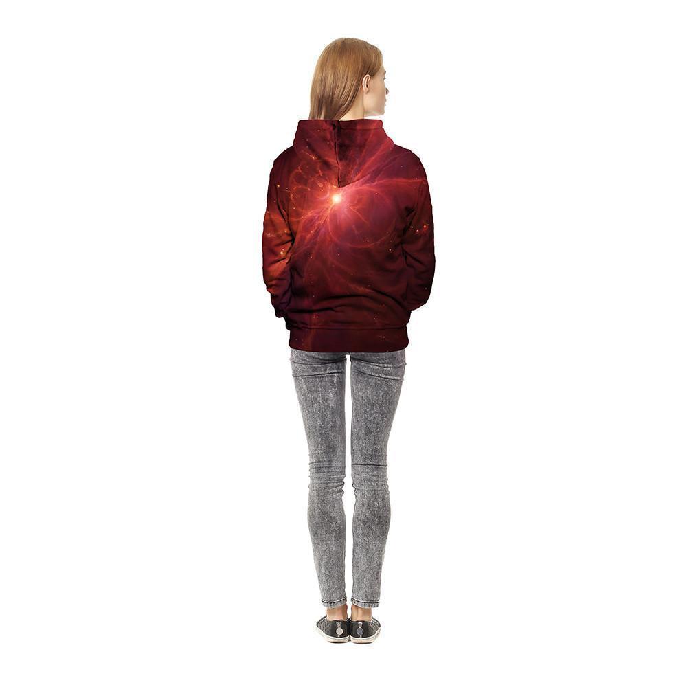 Red Nebula Unisex Pullover Hoodie