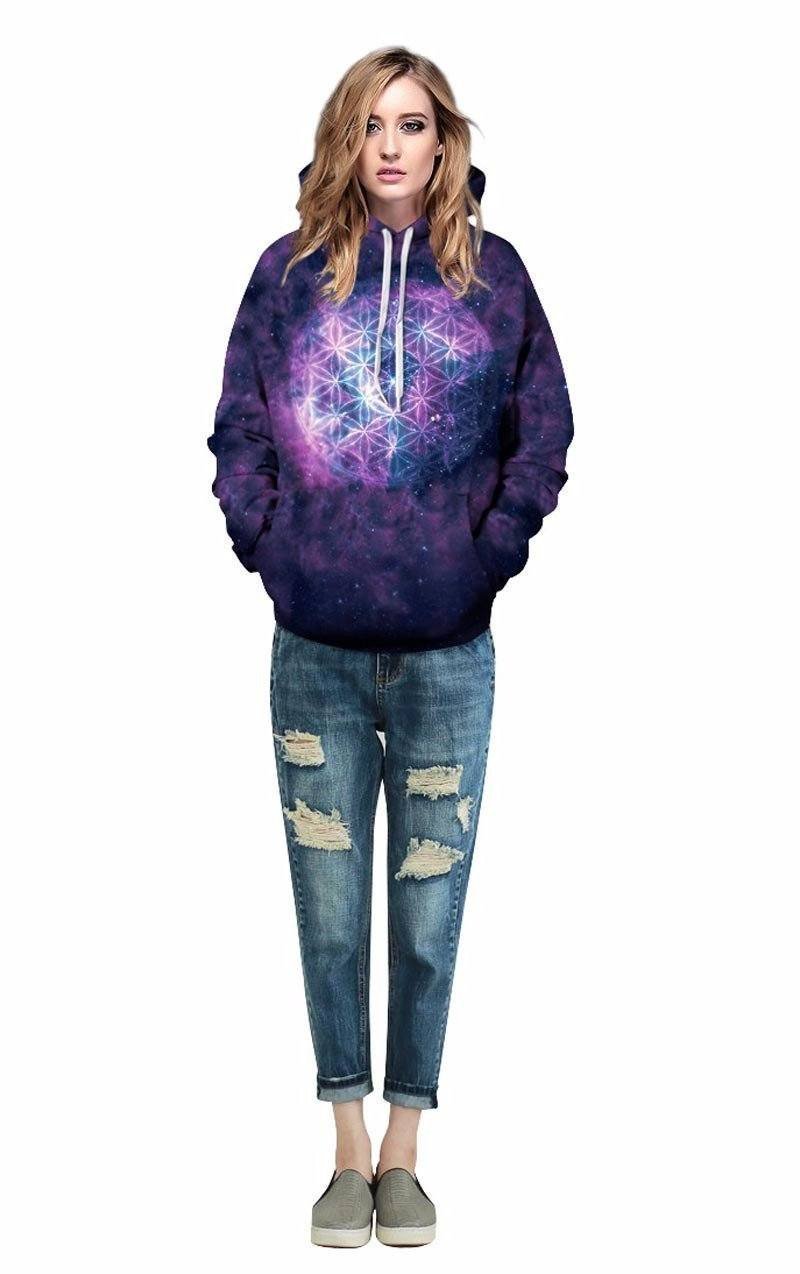 Sacred Mandala Galaxy Unisex Pullover Hoodie