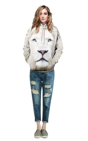 White Lion Unisex Pullover Hoodie