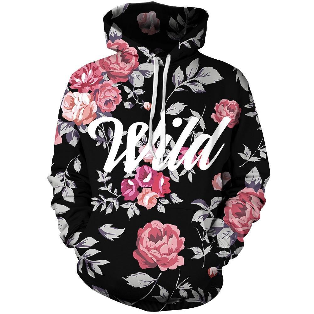 Wild Rose Unisex Pullover Hoodie M