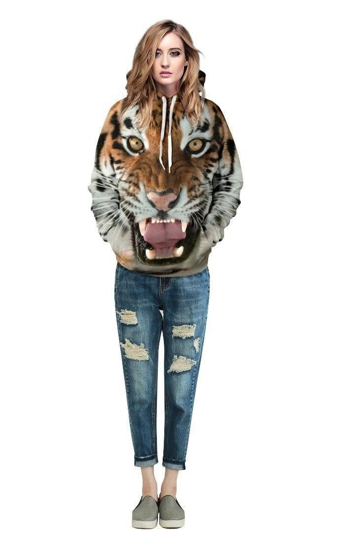 Wild Tiger Unisex Pullover Hoodie