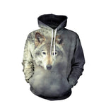 Wolf In Smoke Unisex Pullover Hoodie M