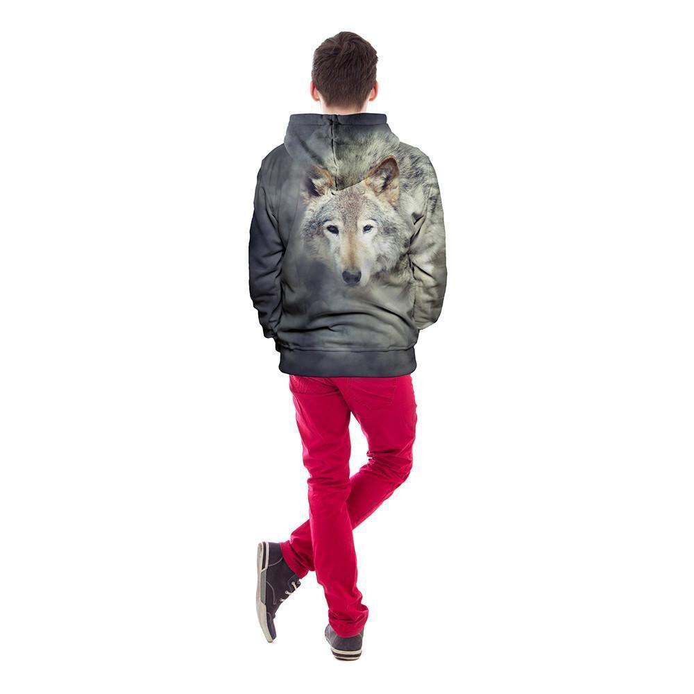 Wolf In Smoke Unisex Pullover Hoodie