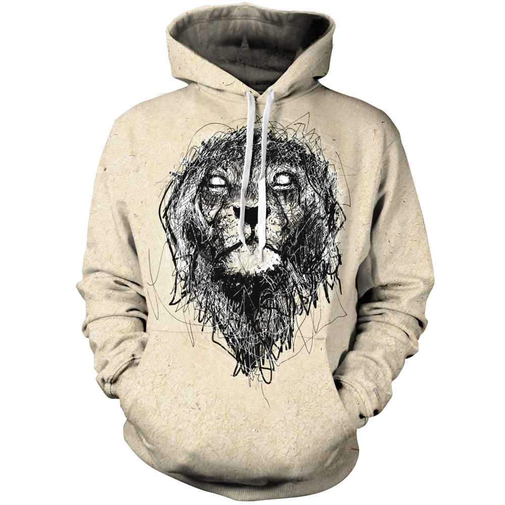 Lions Sketch Unisex Pullover Hoodie M