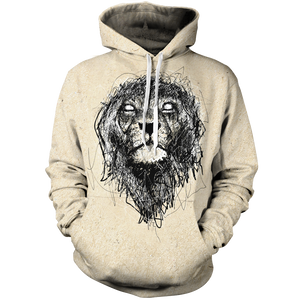 Lions Sketch Unisex Pullover Hoodie M