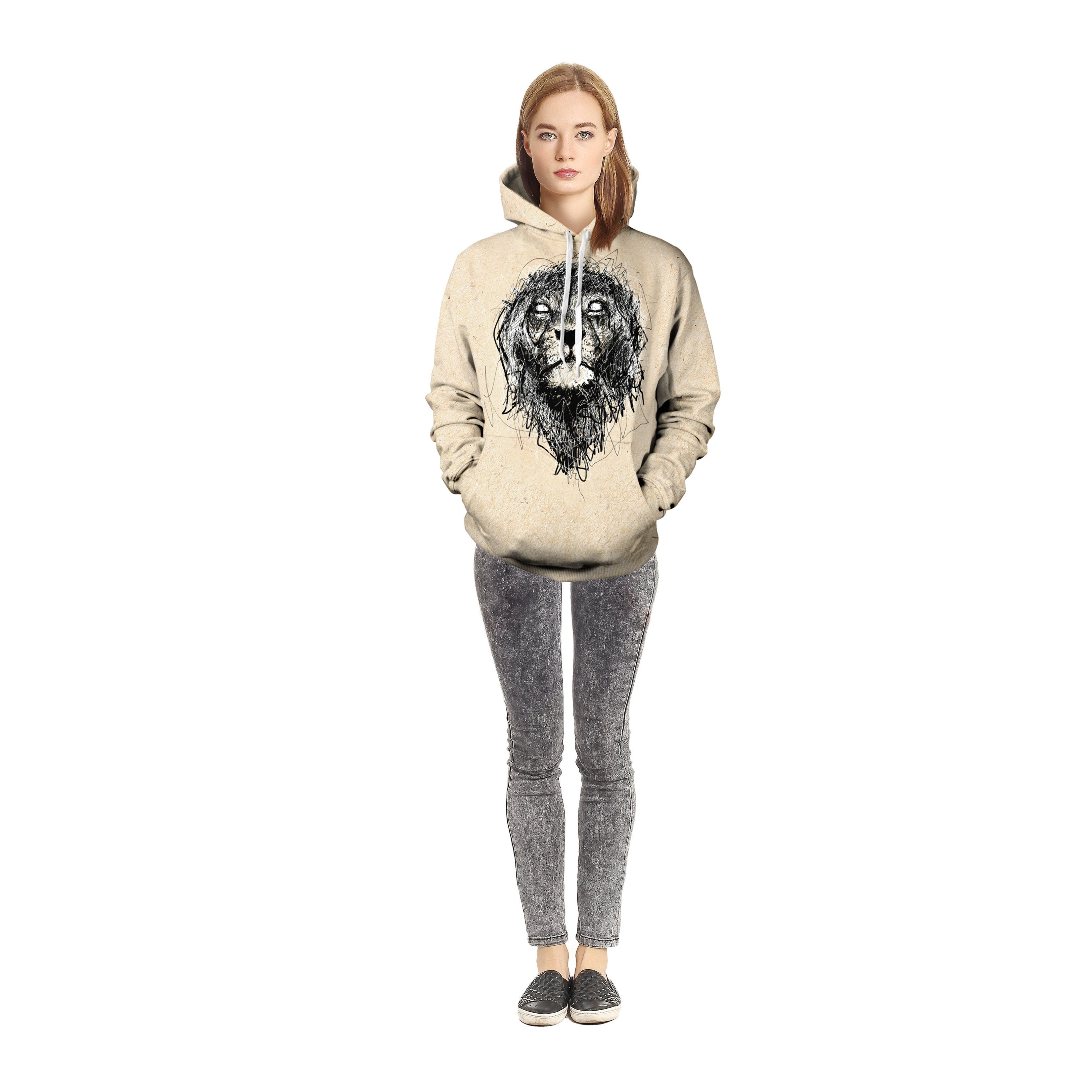 Lions Sketch Unisex Pullover Hoodie