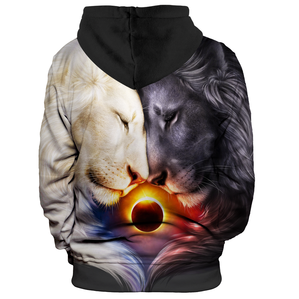 Light & Darkness Lion Unisex Pullover Hoodie