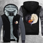 Light & Darkness Lion Fleece Jacket Grey / S