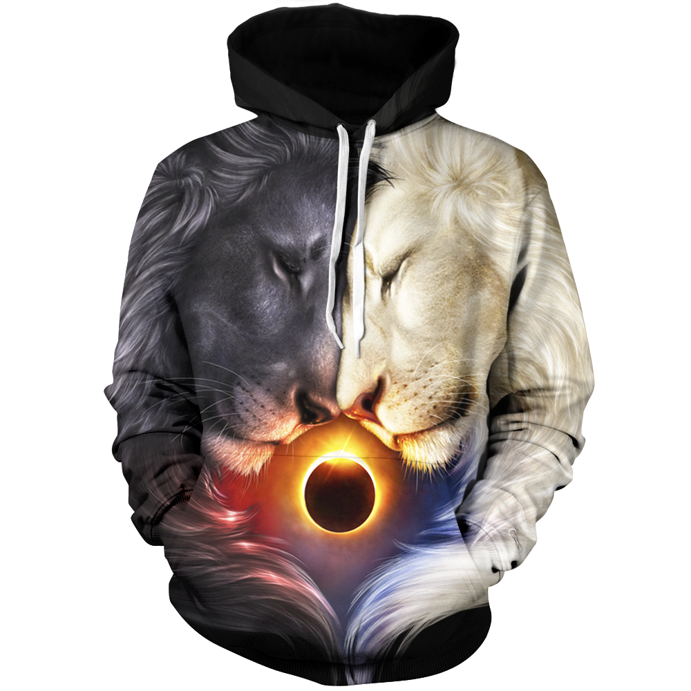 Light & Darkness Lion Unisex Pullover Hoodie