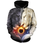 Light & Darkness Lion Unisex Pullover Hoodie