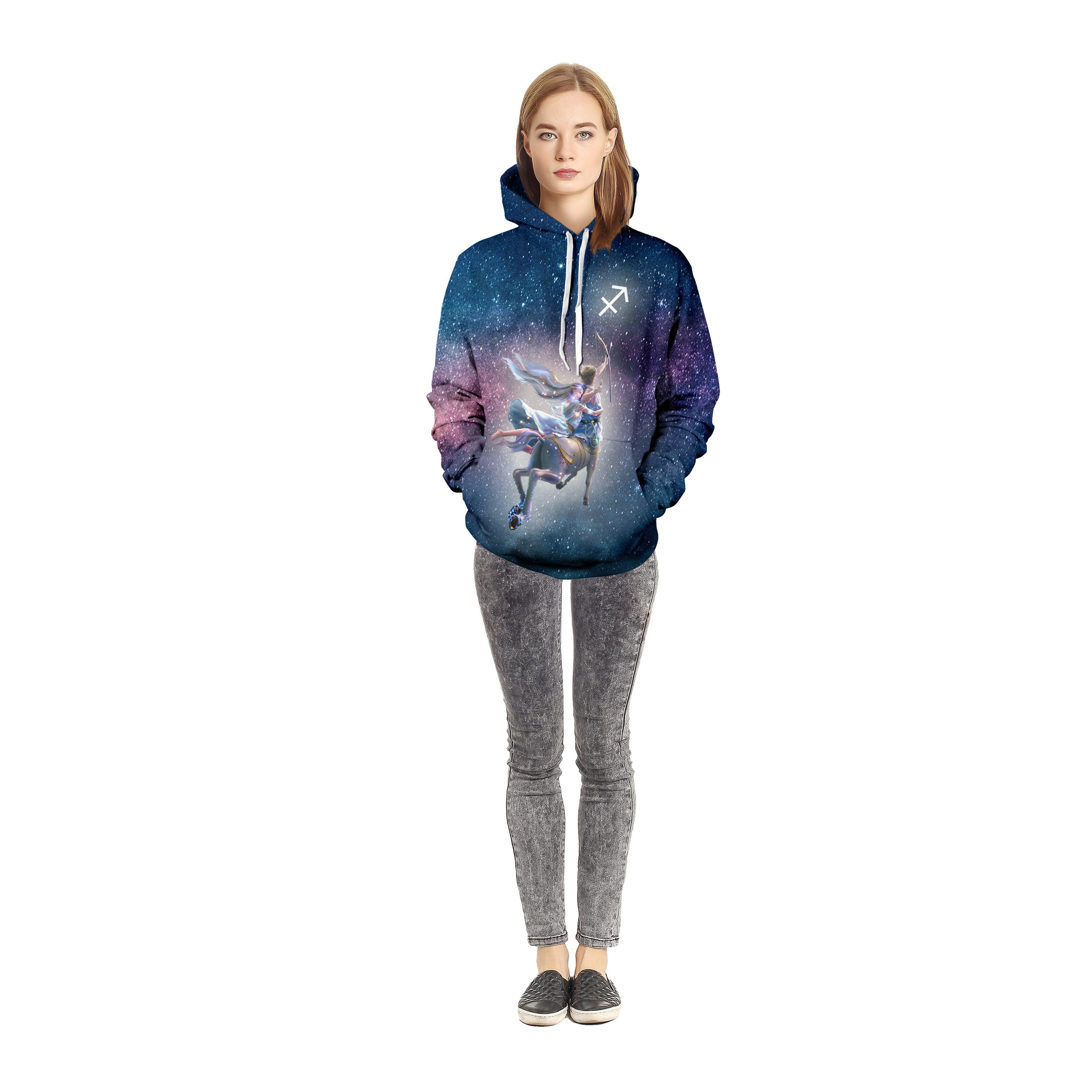 Sagittarius Galaxy Unisex Pullover Hoodie