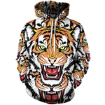 Tiger Growl Unisex Pullover Hoodie M