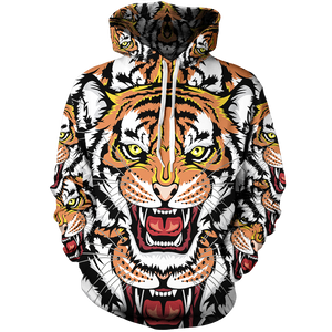 Tiger Growl Unisex Pullover Hoodie M