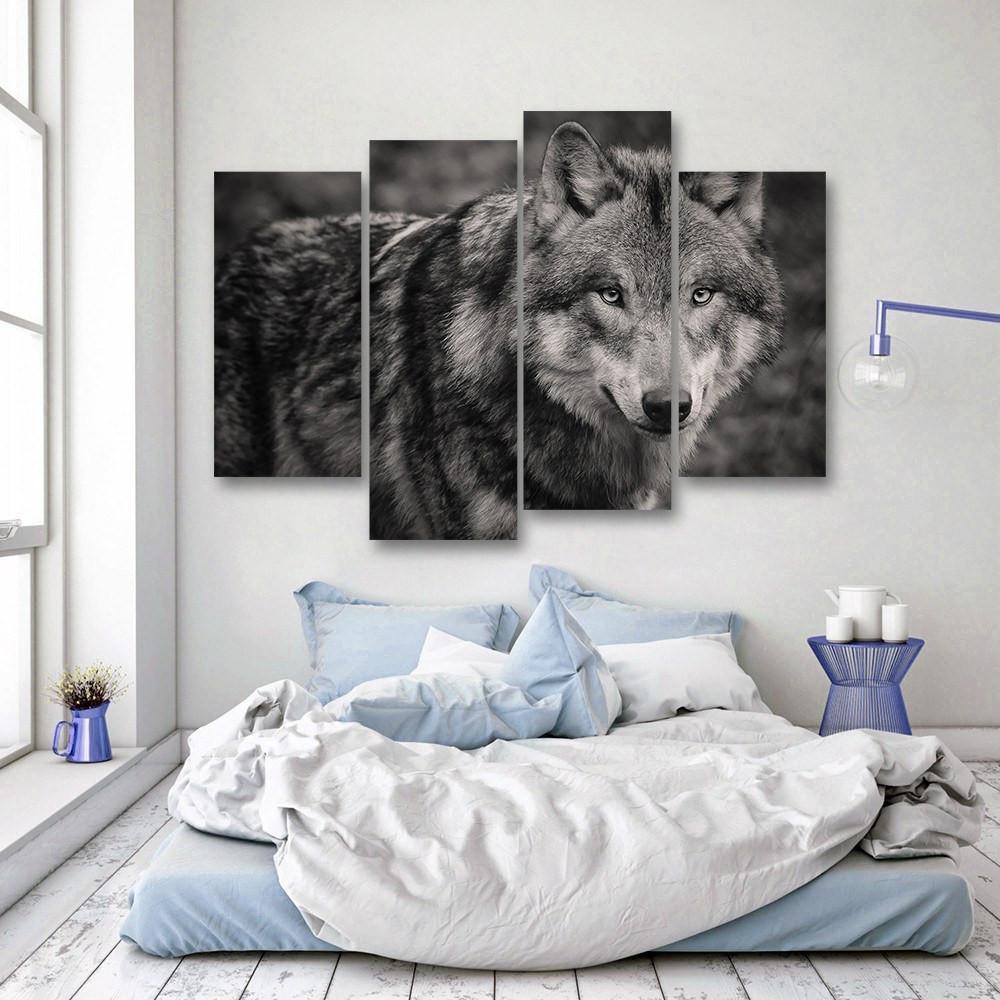 Big Bad Wolf 4 Piece Canvas Small / No Frame Wall