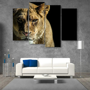 Female Predator 4 Piece Canvas Small / No Frame Wall