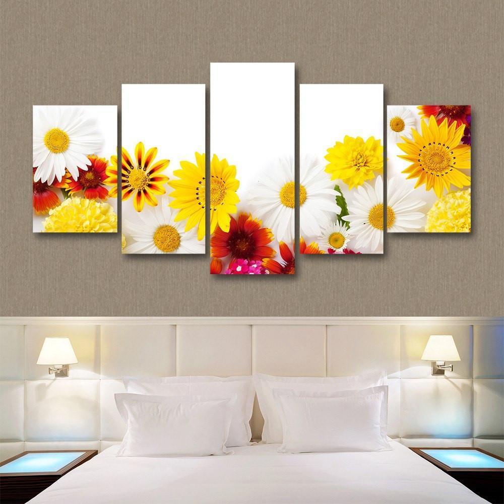 Garden Flowers 5 Piece Canvas Small / No Frame Wall