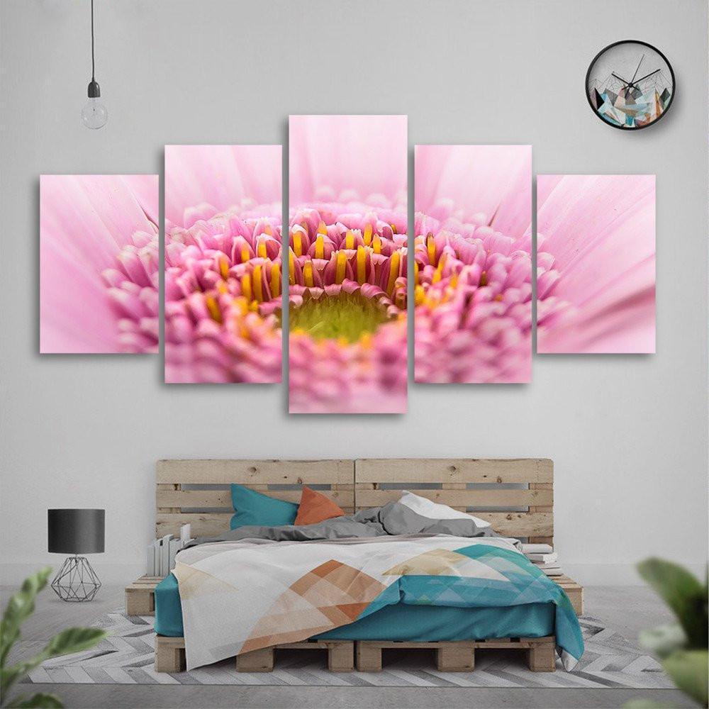 Gerbera 5 Piece Canvas Small / No Frame Wall